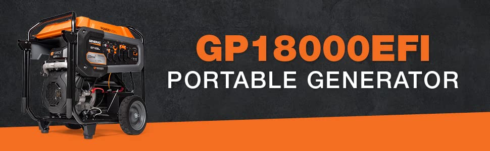 Generac 7706 GP18000EFI 18,000-Watt Gas-Powered Electric-Start Portable Generator